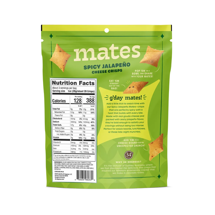 Cheese and Jalapeño Biscuits (Spicy) Mates 85g