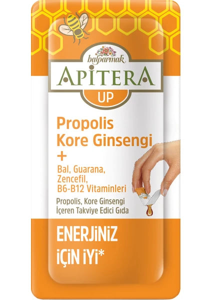 Apitera Up – Мед с прополисом и женьшенем 49 г (7x7 г)
