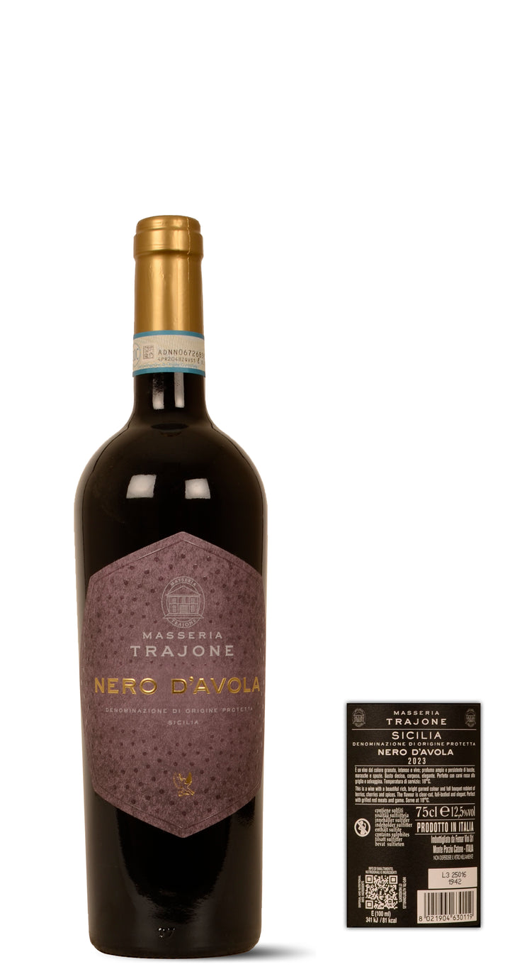 Masseria Trajone DOP Nero d’Avola 2023  Vin roșu | 0,75 L | Italia