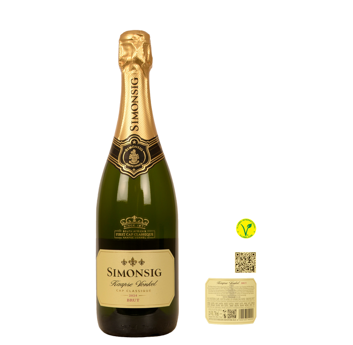 Simonsig Kaapse Vonkel Brut Méthode Cap Classique 2022 | Белое игристое вино | 0,75 л | ЮАР
