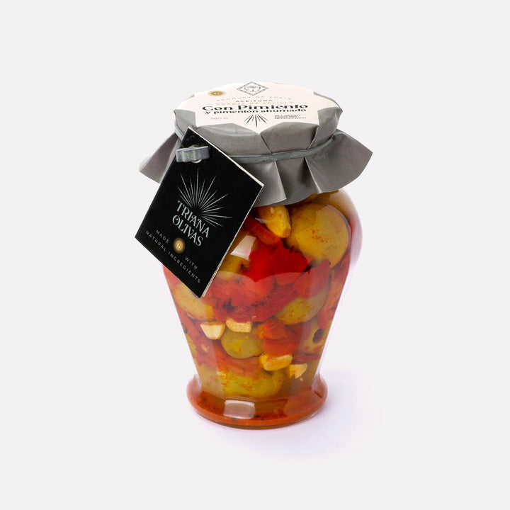 Оливки Гордаль с паприкой и перцем 580гр